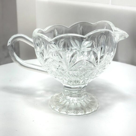 Large Creamer Shannon Leaded Crystal Pitcher Vintage Kitchen - Picture 3 of 7